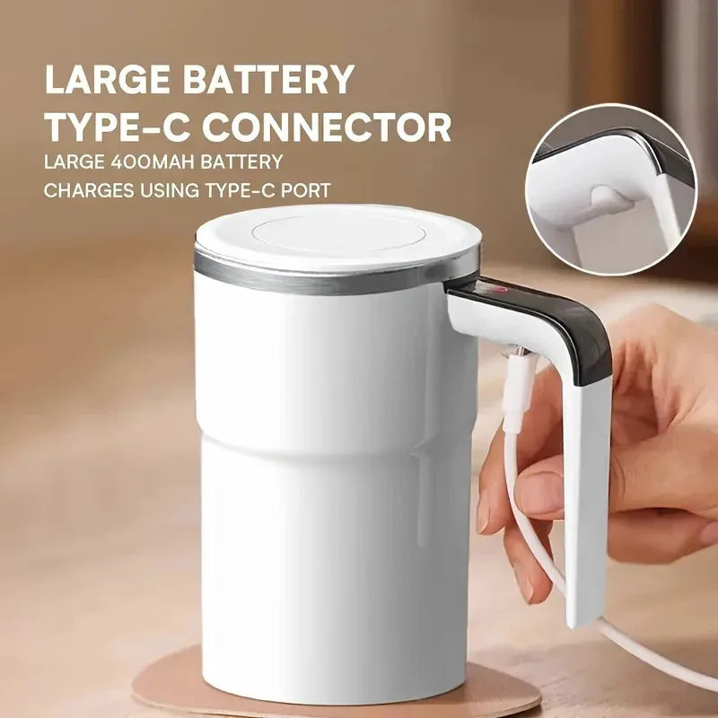 Self-Stirring Mug — Waterproof Electric Coffee Mixer, USB Rechargeable