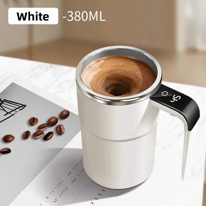 Self-Stirring Mug — Waterproof Electric Coffee Mixer, USB Rechargeable