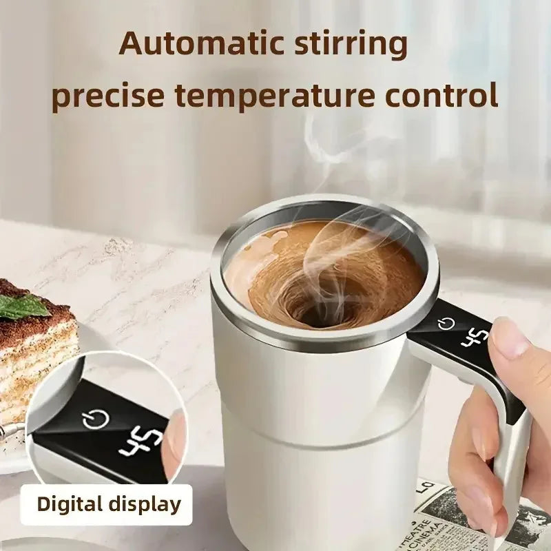 Self-Stirring Mug — Waterproof Electric Coffee Mixer, USB Rechargeable