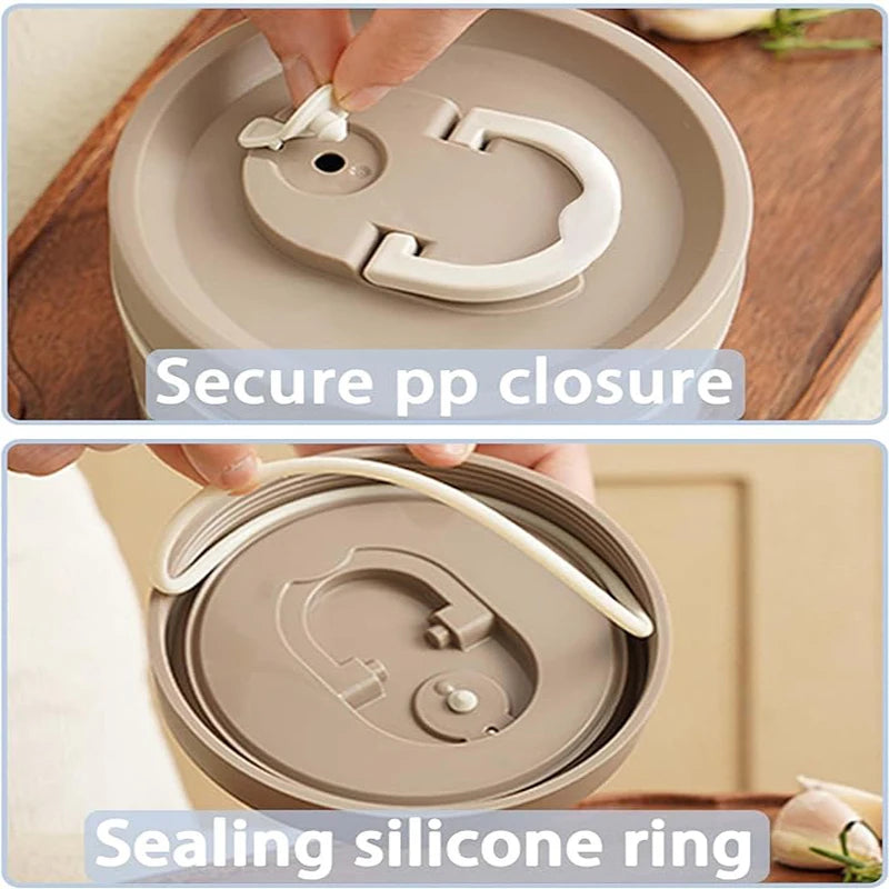 Insulated Bento Box — 3-Compartment Stackable Lunch Container