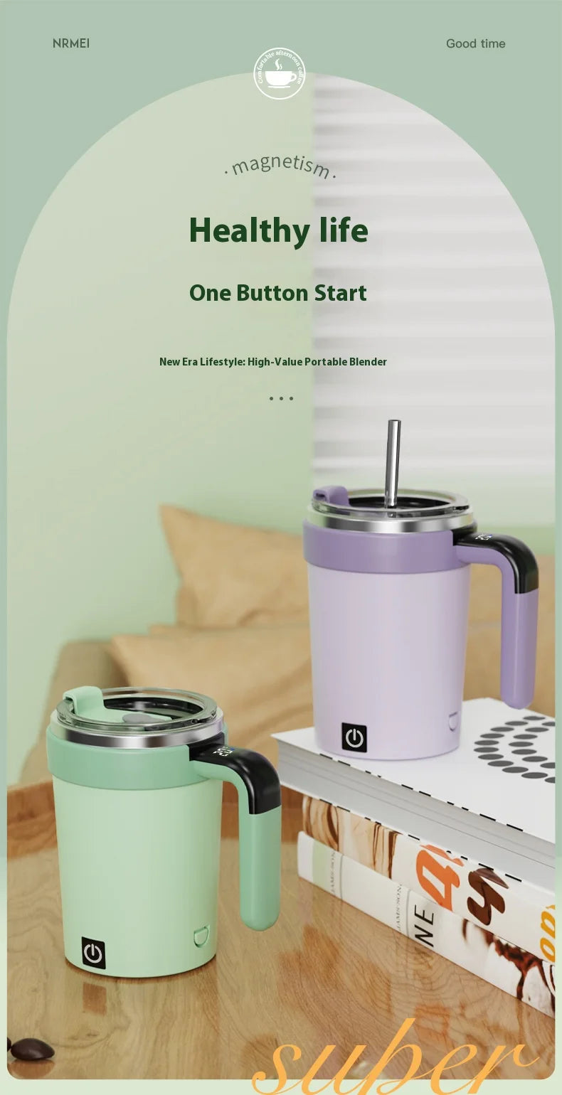 Self-Stirring Mug — Smart Magnetic Auto-Mixing Cup