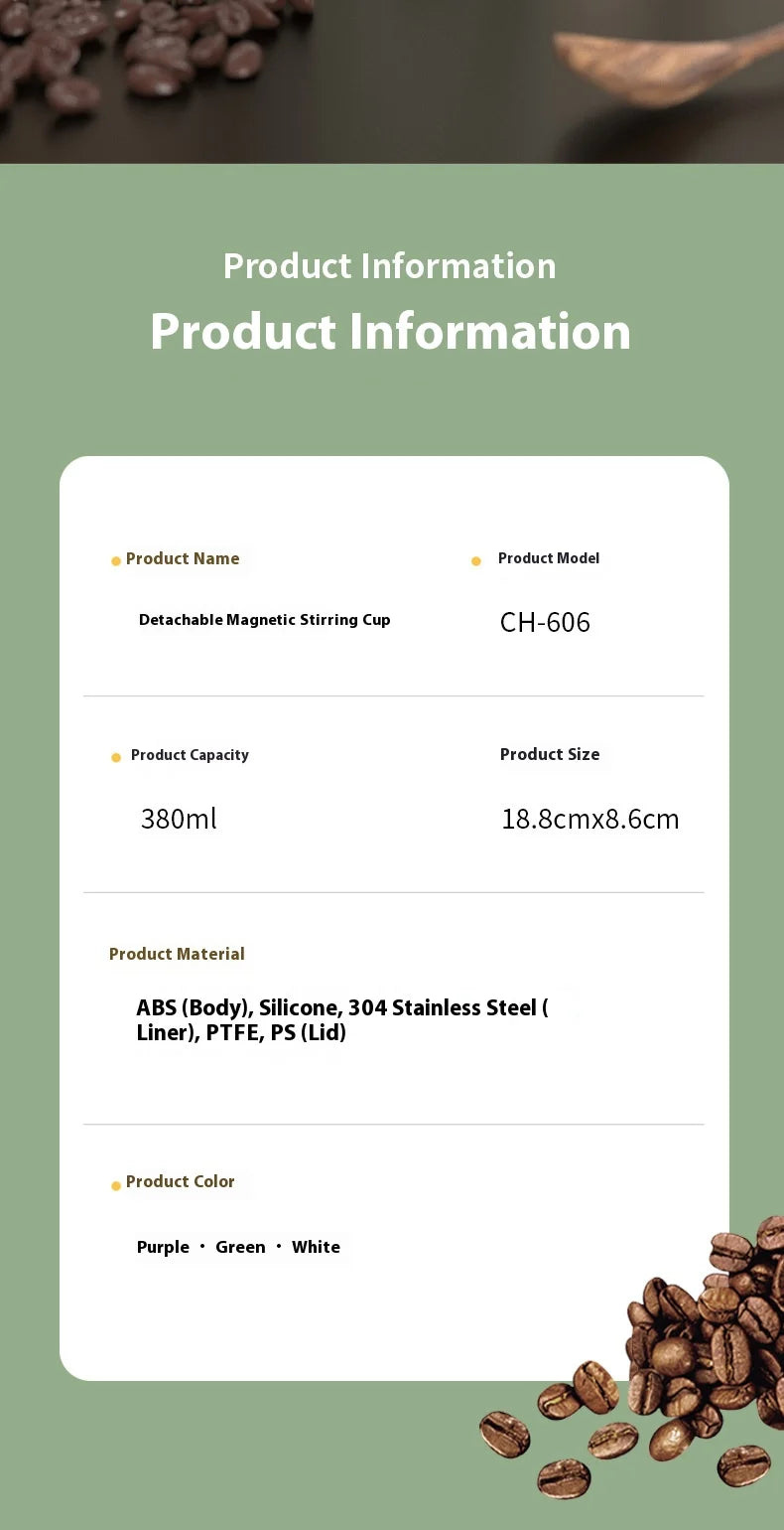 Self-Stirring Mug — Smart Magnetic Auto-Mixing Cup