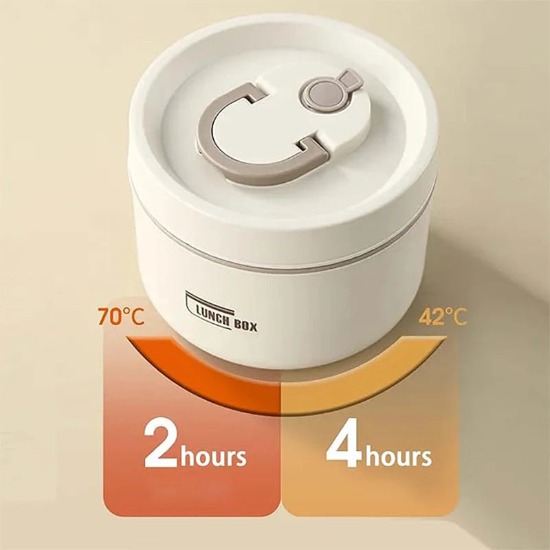 Insulated Bento Box — 3-Compartment Stackable Lunch Container